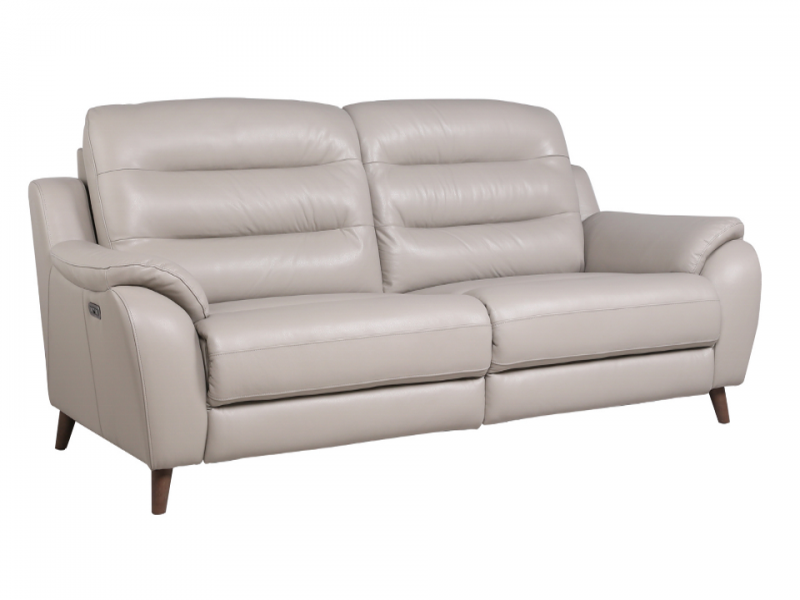 LaZBoy Vermont 3 Seater Twin Power Reclining Sofa Jersey Leather